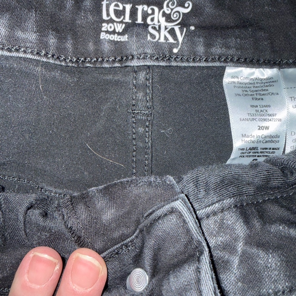 Terra & Sky Black Gray Bootcut Jeans - Picture 2 of 2